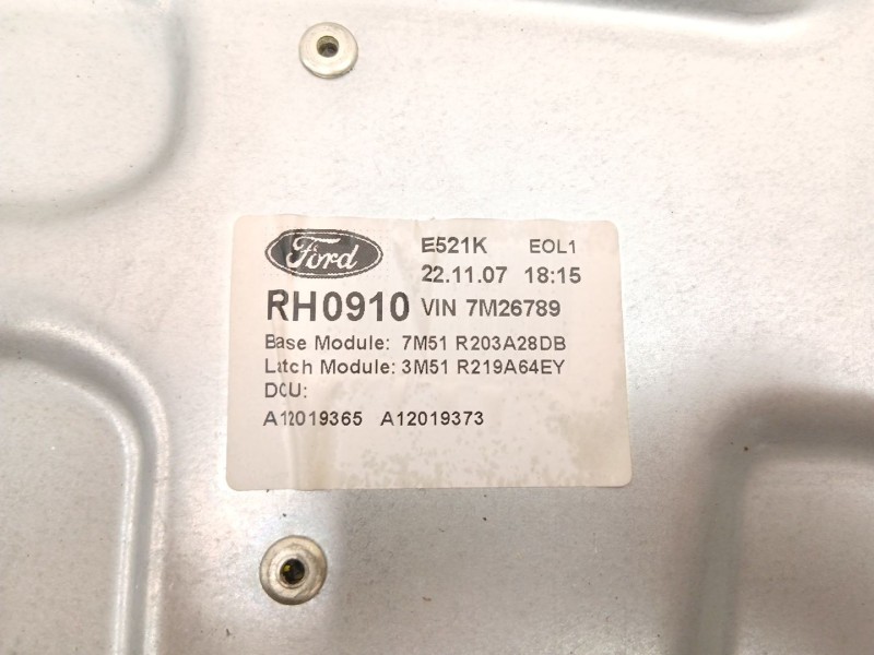 Recambio de elevalunas delantero derecho para ford c-max (dm2) 1.8 tdci referencia OEM IAM 7M51R203A28DB  3M51R219A64EY