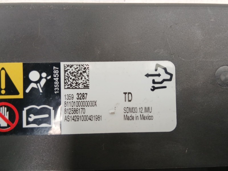 Recambio de centralita airbag para opel insignia a sedán (g09) 2.0 cdti (69) referencia OEM IAM 13593287 812586170 
