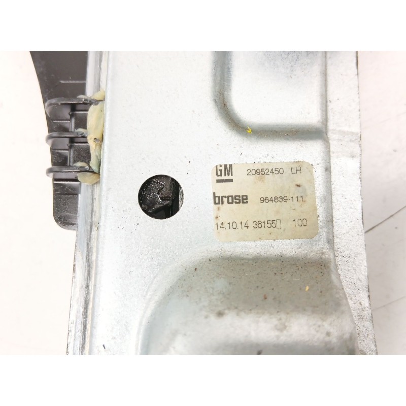 Recambio de elevalunas trasero izquierdo para opel insignia a sedán (g09) 2.0 cdti (69) referencia OEM IAM 20952450 964839111 