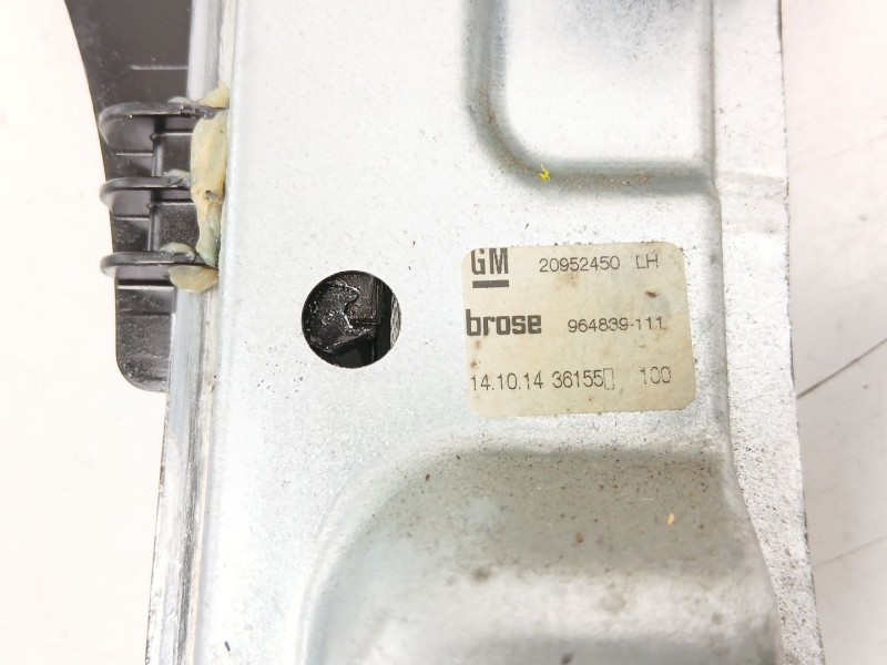 Recambio de elevalunas trasero izquierdo para opel insignia a sedán (g09) 2.0 cdti (69) referencia OEM IAM 20952450 964839111 