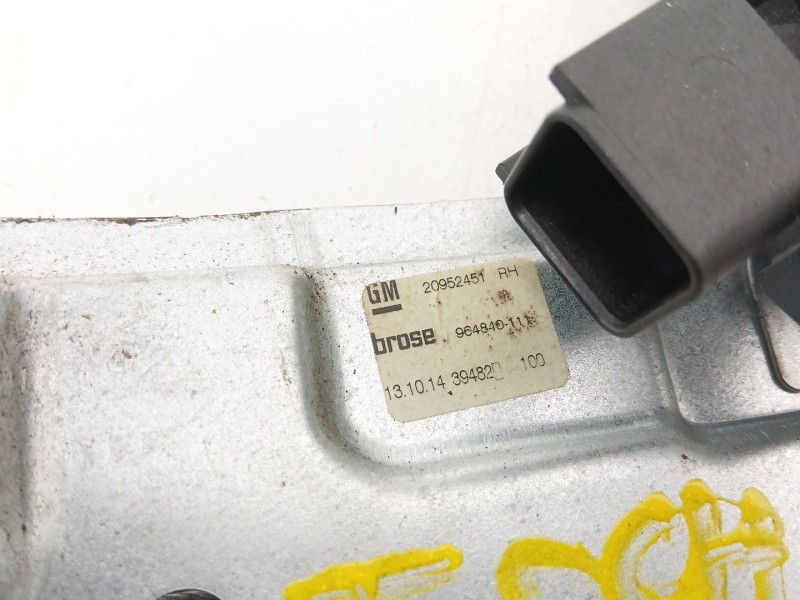 Recambio de elevalunas trasero derecho para opel insignia a sedán (g09) 2.0 cdti (69) referencia OEM IAM 20952451 964840111 