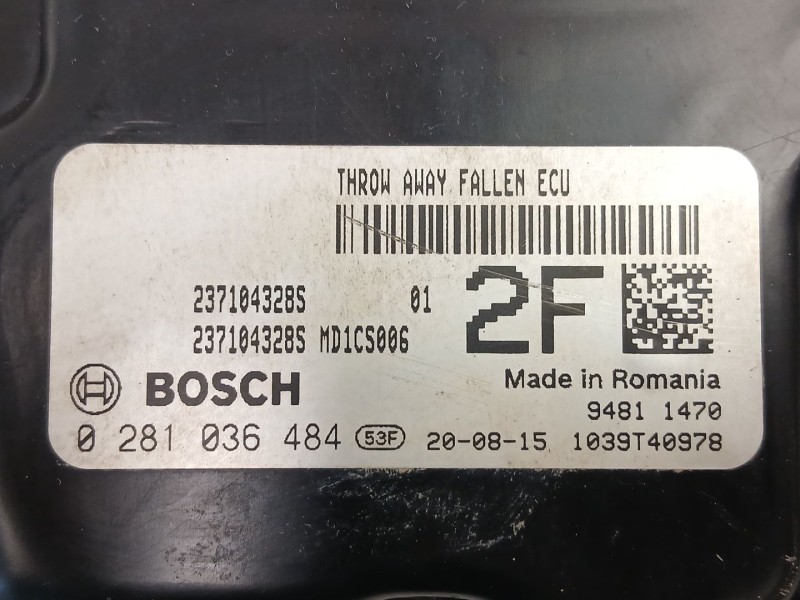 Recambio de centralita para dacia sandero ii (b8_) 1.5 blue dci 95 (b8jl) referencia OEM IAM 237104328S 0281036484 237104328S