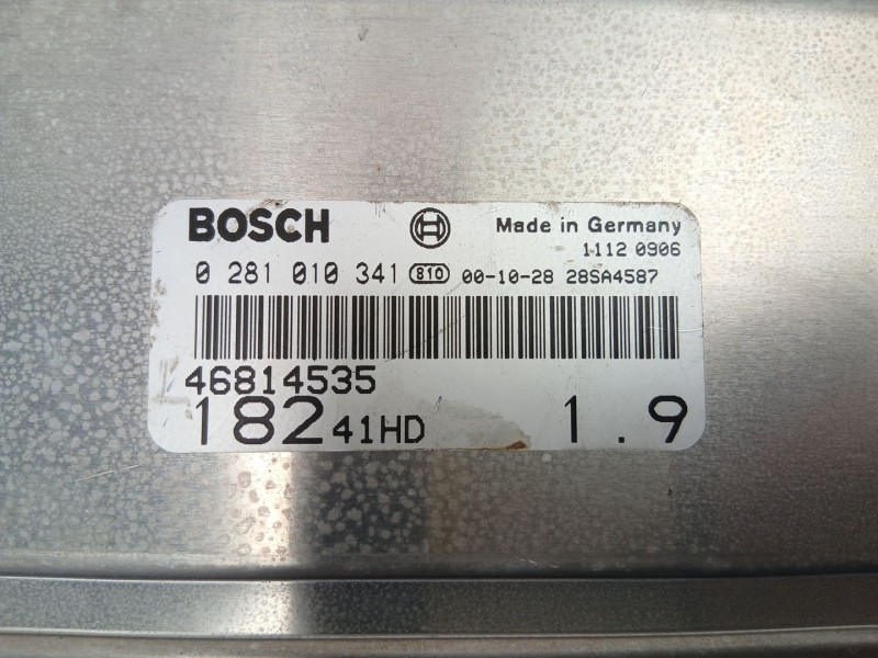 Recambio de centralita para fiat bravo i (182_) 1.9 jtd referencia OEM IAM 46814535 0281010341 