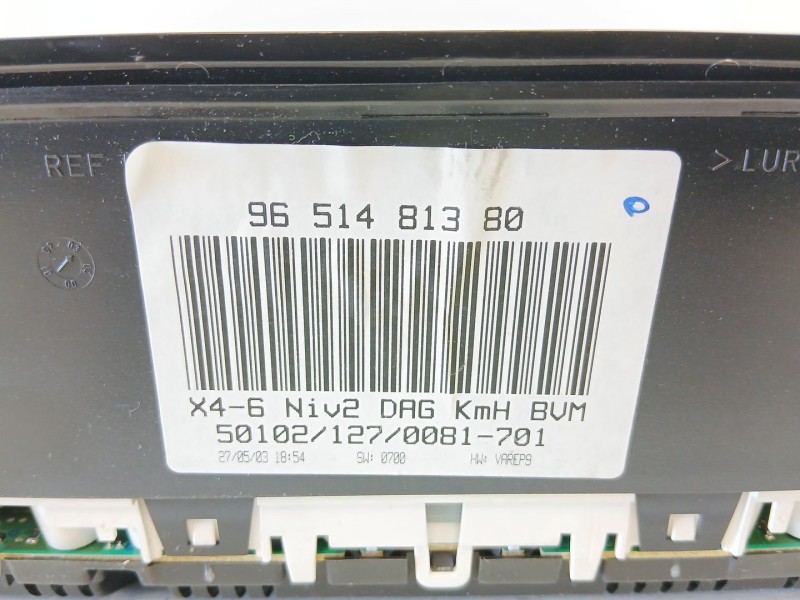 Recambio de cuadro instrumentos para citroën c5 i (dc_) 2.0 hdi (dcrhzb, dcrhze) referencia OEM IAM 9651481380  