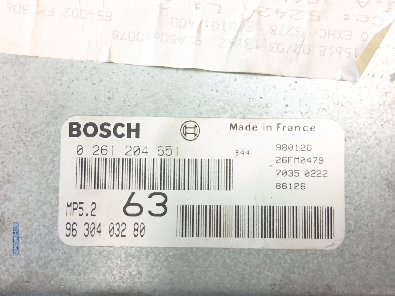 Recambio de centralita para peugeot 406 (8b) 2.0 16v referencia OEM IAM 9630403280 0261204651 