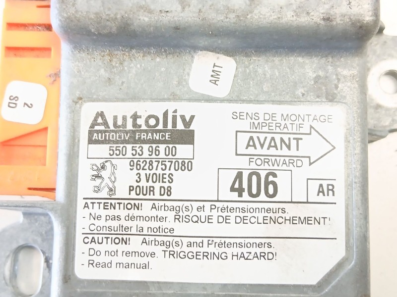 Recambio de centralita airbag para peugeot 406 (8b) 2.0 16v referencia OEM IAM 9628757080 550539600 