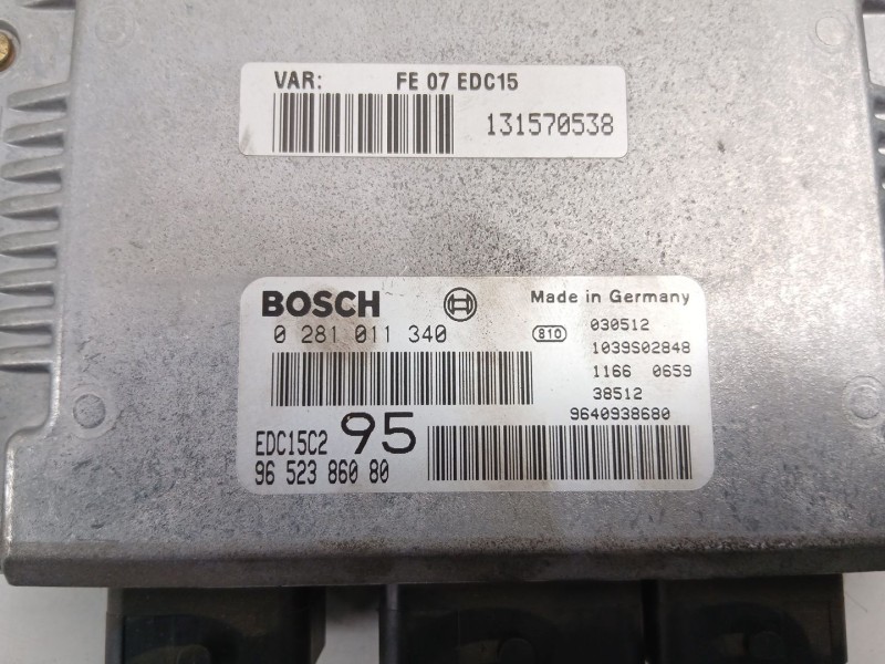 Recambio de centralita para citroën c5 i (dc_) 2.0 hdi (dcrhzb, dcrhze) referencia OEM IAM 9652386080 0281011340 