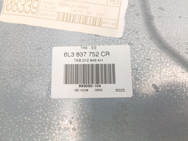 Recambio de elevalunas delantero derecho para seat ibiza iii (6l1) 1.4 16v referencia OEM IAM 6L3837752CR 6L3837756S 6L2959801