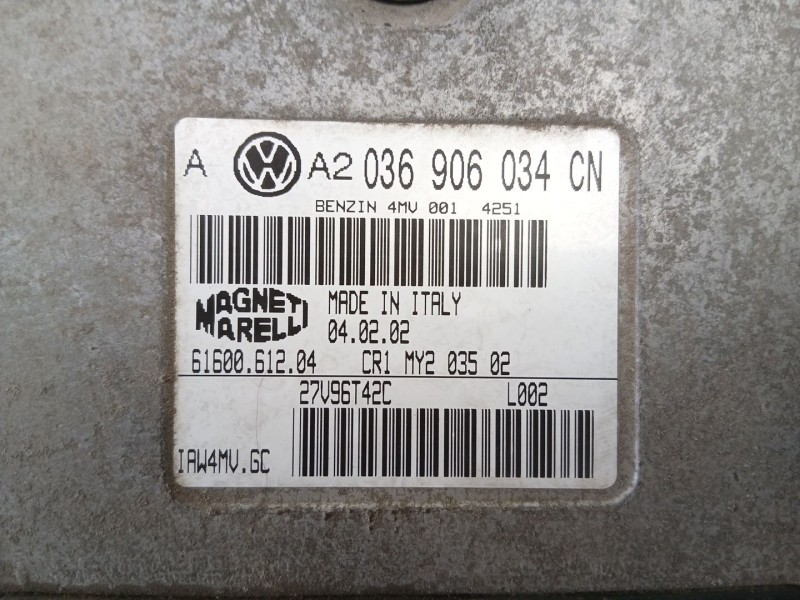 Recambio de centralita para volkswagen golf iv (1j1) 1.6 16v referencia OEM IAM 036906034CN  