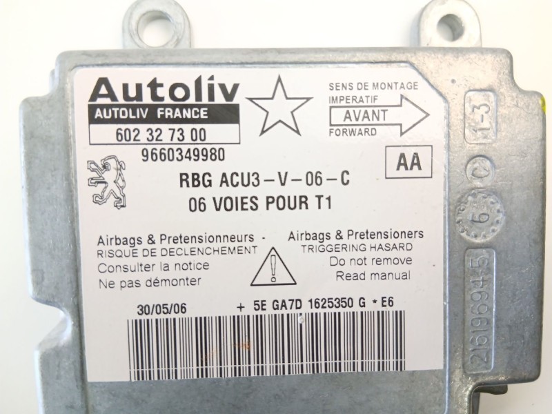Recambio de centralita airbag para peugeot 206 hatchback (2a/c) 1.4 i referencia OEM IAM 9660349980 602327300 