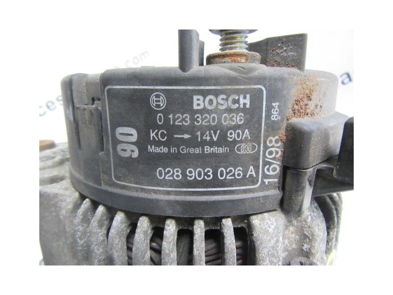 Recambio de alternador : volkswagen polo : 1.9 d [1998] para volkswagen polo 1.9 d referencia OEM IAM 0123320036  