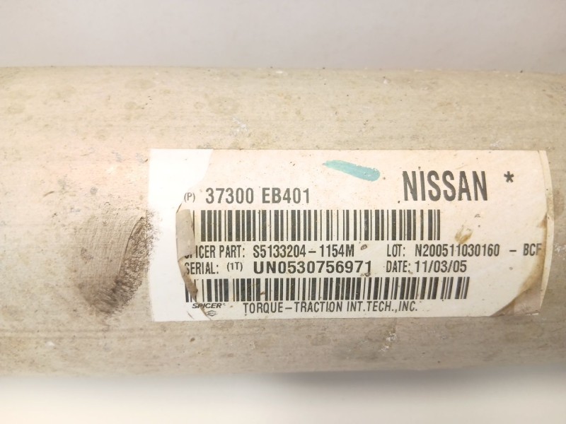 Recambio de transmision central trasera para nissan navara np300 (d40) 2.5 dci 4wd referencia OEM IAM 37300EB401  