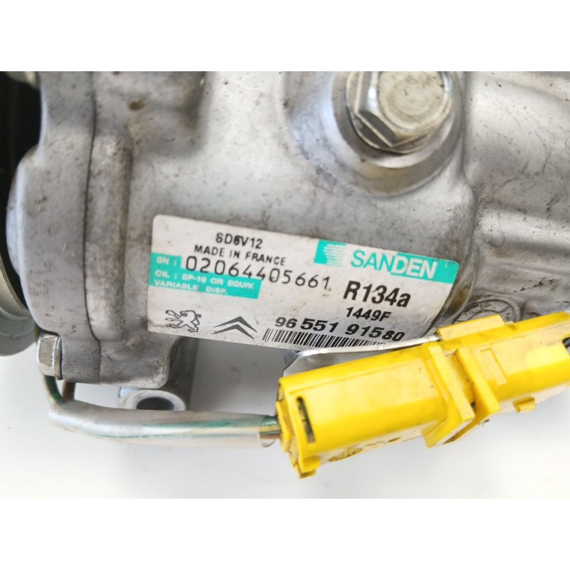 Recambio de compresor aire acondicionado para peugeot 206 hatchback (2a/c) 1.4 i referencia OEM IAM 9655191580 SD6V121449F 