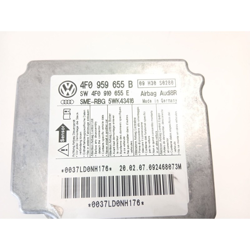Recambio de centralita airbag para audi a6 allroad c6 (4fh) 3.0 tdi quattro referencia OEM IAM 4F0959655B 5WK43416 4F0910655E