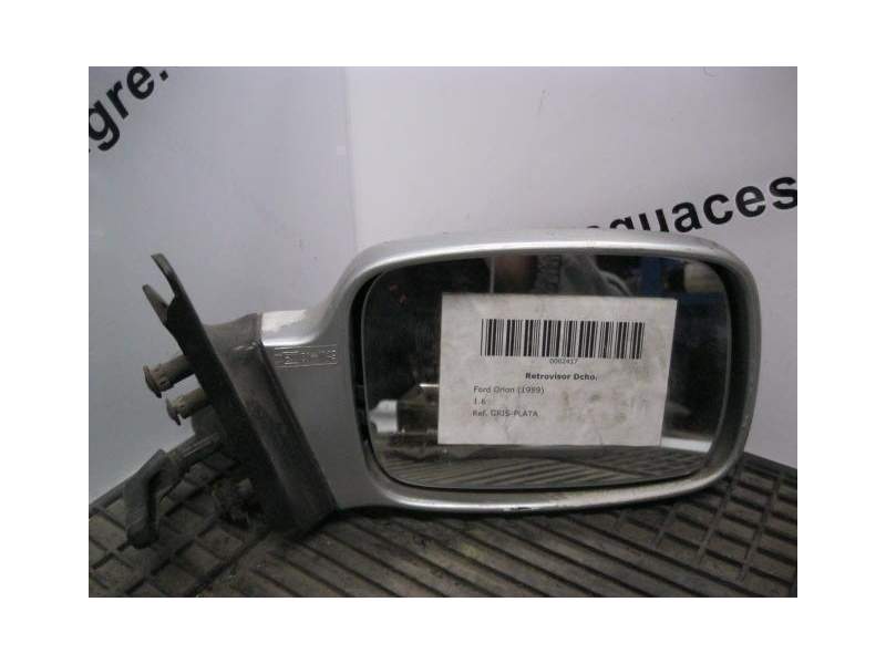 Recambio de retrovisor derecho para ford orion 1.6 referencia OEM IAM GRIS-PLATA  