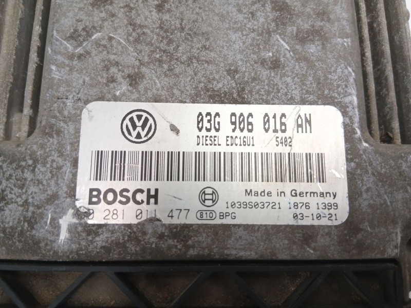 Recambio de centralita para volkswagen golf v (1k1) 2.0 tdi 16v referencia OEM IAM 03G906016AN 0281011477 