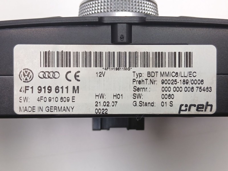 Recambio de radio cd/mp3 para audi a6 allroad c6 (4fh) 3.0 tdi quattro referencia OEM IAM 4F0919603B 4F1919611M 4F0910609E
