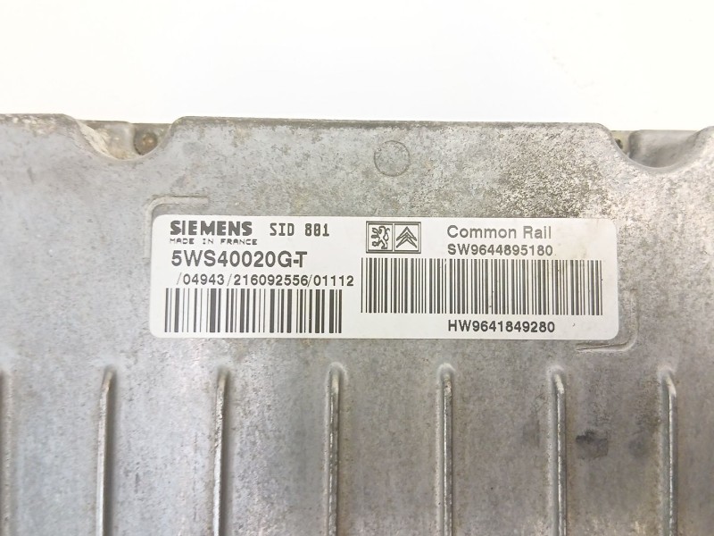 Recambio de centralita para peugeot 307 (3a/c) 2.0 hdi 90 referencia OEM IAM 9644895180 5WS40020GT 9641849280
