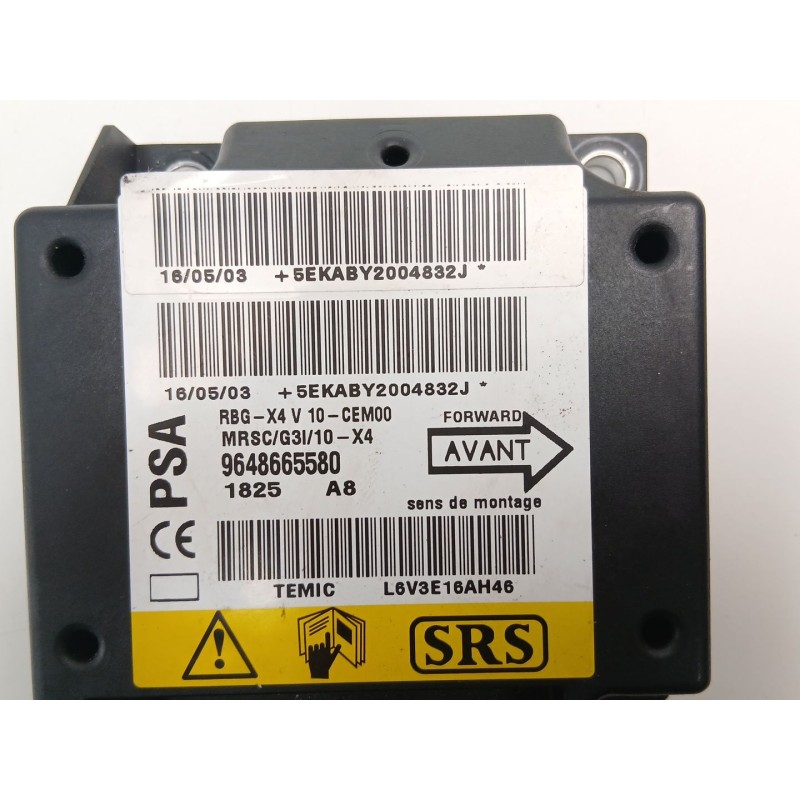 Recambio de centralita airbag para citroën c5 i (dc_) 2.0 hdi (dcrhzb, dcrhze) referencia OEM IAM 9648665580  