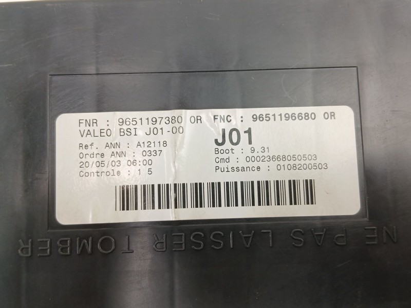 Recambio de bsi para citroën c5 i (dc_) 2.0 hdi (dcrhzb, dcrhze) referencia OEM IAM 9651197380  9651196680