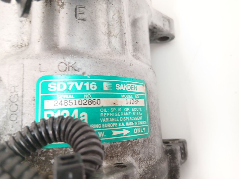 Recambio de compresor aire acondicionado para peugeot 406 (8b) 2.0 16v referencia OEM IAM 6453TJ SD7V161106F 