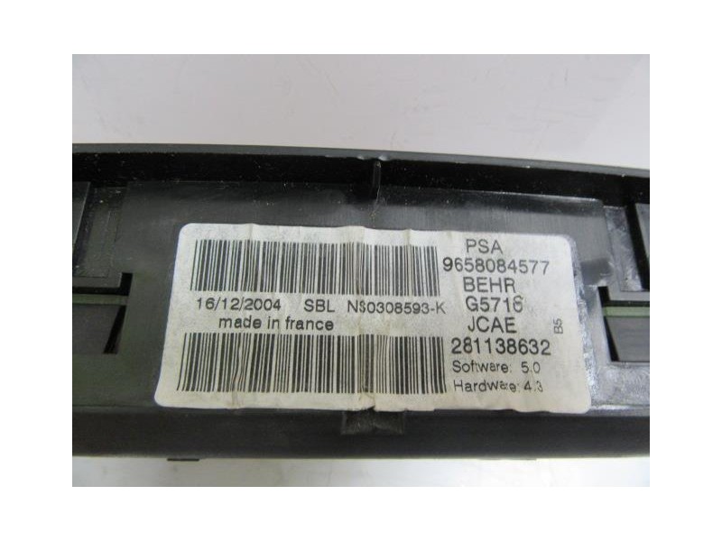 Recambio de mandos calefaccion : citroen c 4 : 1.6 hdi (108,77cv) [2005] para citroen c 4 1.6 hdi referencia OEM IAM 9658084577 