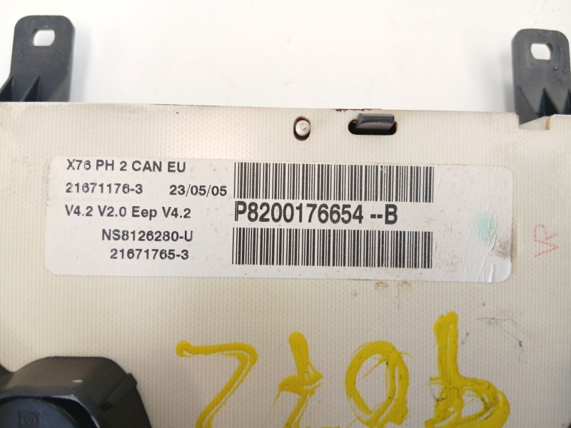 Recambio de cuadro instrumentos para renault kangoo express (fc0/1_) 1.5 dci (fc07, fc1r) referencia OEM IAM 8200176654  