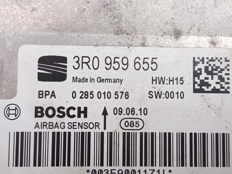 Recambio de centralita airbag para seat exeo berlina (3r2) sport referencia OEM IAM 3R0959655 0285010576 