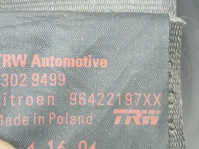 Recambio de cinturon seguridad delantero izquierdo para citroën c2 (jm_) 1.4 hdi referencia OEM IAM 96422197XX  