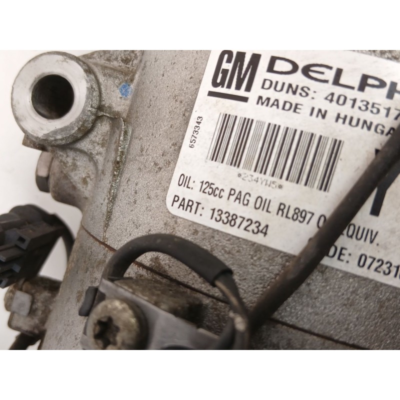 Recambio de compresor aire acondicionado para opel astra j (p10) 1.7 cdti (68) referencia OEM IAM 13387234  