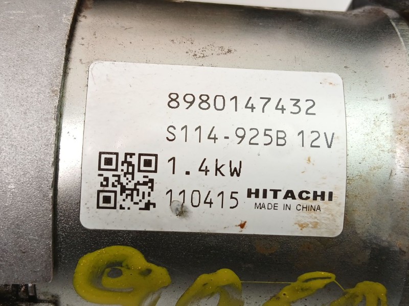 Recambio de motor arranque para opel astra j (p10) 1.7 cdti (68) referencia OEM IAM 8980147432 S114925B 