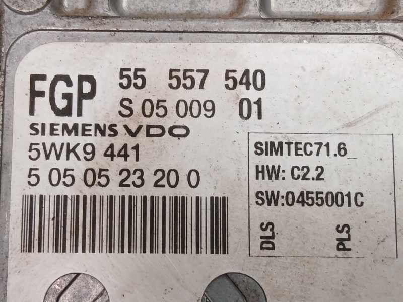 Recambio de centralita para opel vectra c gts (z02) 1.8 16v (f68) referencia OEM IAM 55557540 5WK9441 