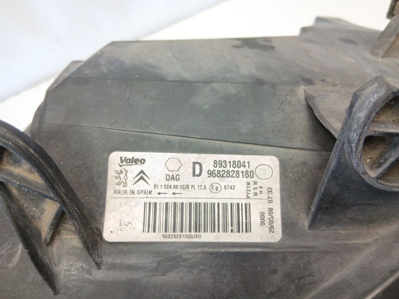 Recambio de faro derecho para citroën berlingo multispace (b9) 1.6 hdi 90 referencia OEM IAM 9682828180 89318041 