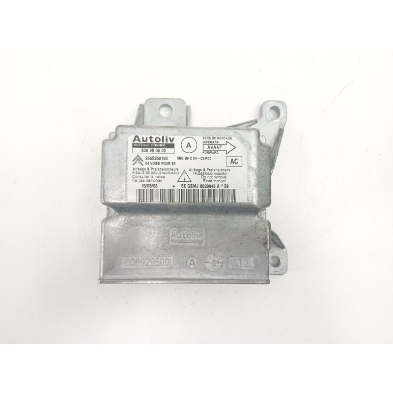 Recambio de centralita airbag para citroën berlingo multispace (b9) 1.6 hdi 90 referencia OEM IAM 9665250180 608990600 