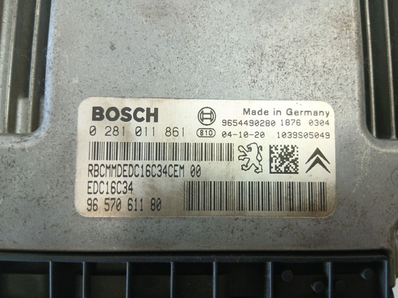 Recambio de centralita para citroën c3 i (fc_, fn_) 1.4 hdi referencia OEM IAM 9657061180 0281011861 9654490280
