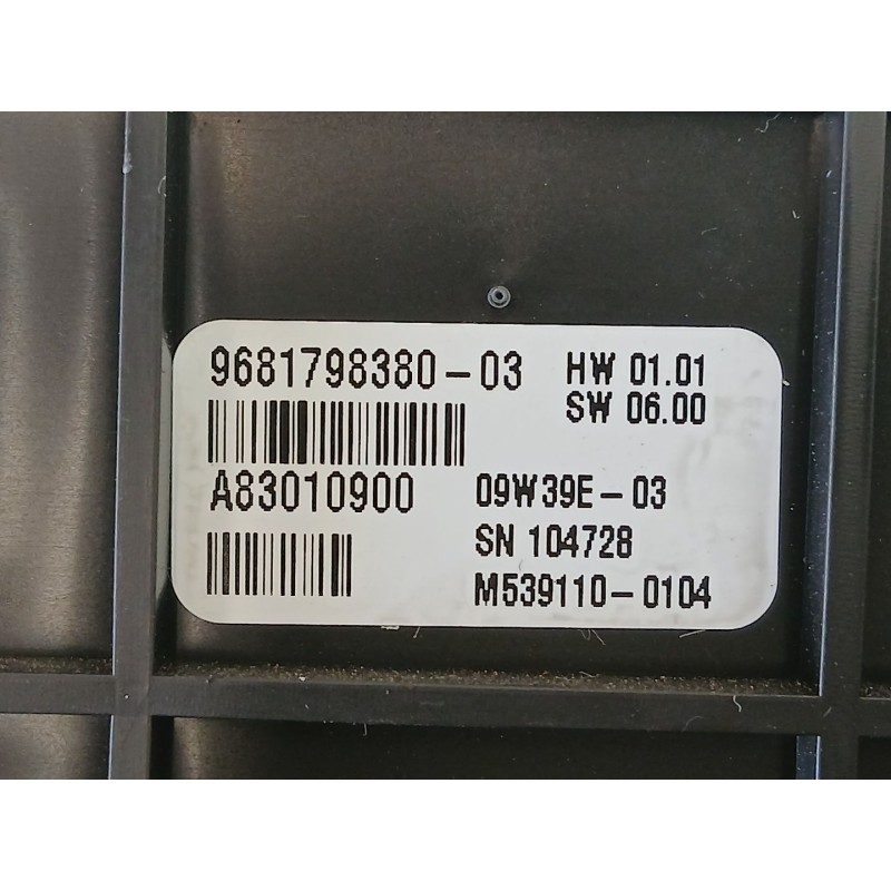 Recambio de mandos calefaccion aire para citroën berlingo multispace (b9) 1.6 hdi 90 referencia OEM IAM 9681798380  