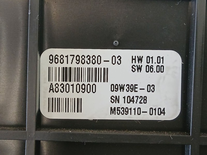 Recambio de mandos calefaccion aire para citroën berlingo multispace (b9) 1.6 hdi 90 referencia OEM IAM 9681798380  