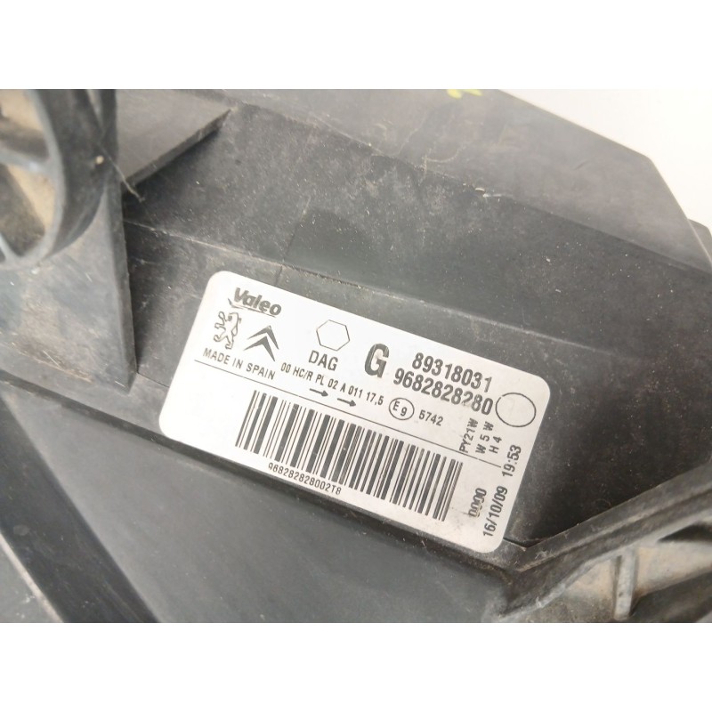 Recambio de faro izquierdo para citroën berlingo multispace (b9) 1.6 hdi 90 referencia OEM IAM 9682828280 89318031 