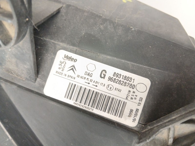 Recambio de faro izquierdo para citroën berlingo multispace (b9) 1.6 hdi 90 referencia OEM IAM 9682828280 89318031 