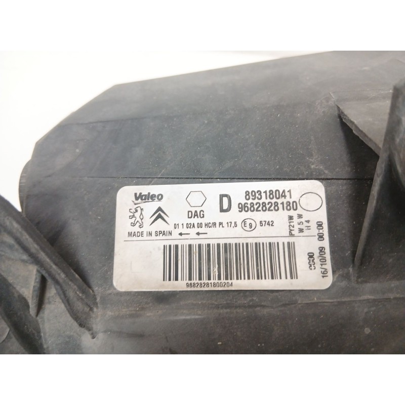 Recambio de faro derecho para citroën berlingo multispace (b9) 1.6 hdi 90 referencia OEM IAM 9682828180 89318041 