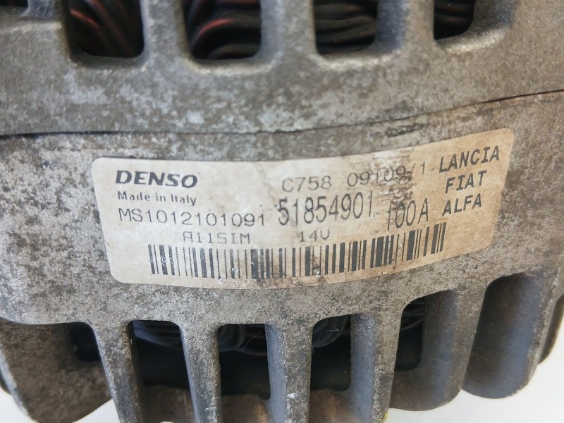 Recambio de alternador para fiat bravo ii (198_) 2.0 d multijet (198axn1b) referencia OEM IAM 51854901 MS1012101091 