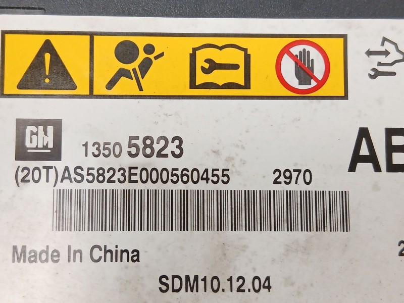 Recambio de centralita airbag para chevrolet orlando (j309) 2.0 d referencia OEM IAM 13505823  