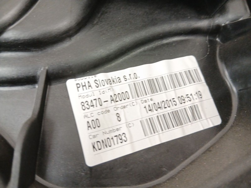Recambio de elevalunas trasero izquierdo para kia cee´d (jd) 1.4 crdi 90 referencia OEM IAM 83470A2000  