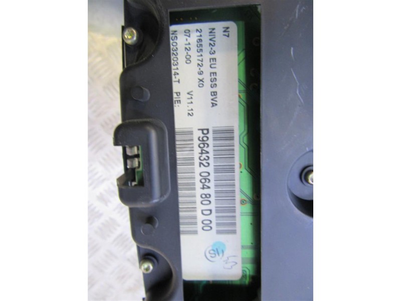 Recambio de cuadro instrumentos : citroen xsara : 1.6 g (108,77cv) [2001] para citroen xsara 1.6 g referencia OEM IAM P964320648