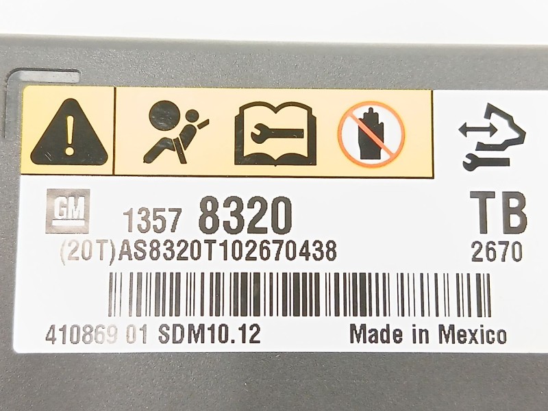 Recambio de centralita airbag para opel insignia a (g09) 2.0 cdti (68) referencia OEM IAM 13578320  