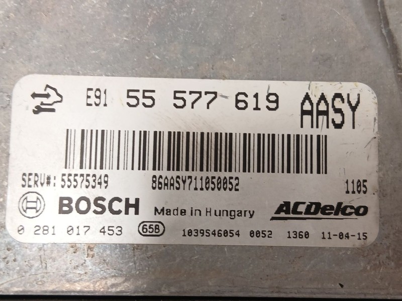 Recambio de centralita para opel insignia a (g09) 2.0 cdti (68) referencia OEM IAM 55577619 0281017453 55575349