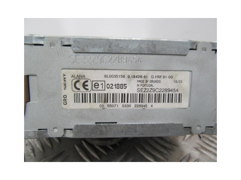 Recambio de equipo musica radio cd : seat ibiza : 1.4 g 5p [2003] para seat ibiza 1.4 g referencia OEM IAM   