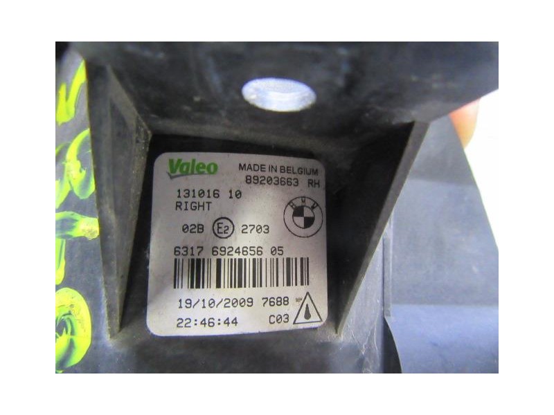 Recambio de antiniebla dcho. : bmw x3 : 2.0 td (177cv) 6v [2009] para bmw x3 2.0 td 6v referencia OEM IAM 89203663  