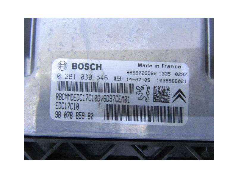 Recambio de centralita : peugeot partner : 1.6 hdi (103,33cv) [2015] para peugeot partner 1.6 hdi referencia OEM IAM 0281030546 