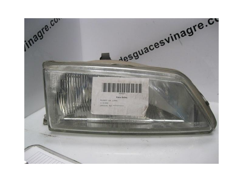 Recambio de faro dcho. : peugeot 106 : 1.1 g-hdz (59,98cv) [1994] para peugeot 106 1.1 g-hdz referencia OEM IAM   